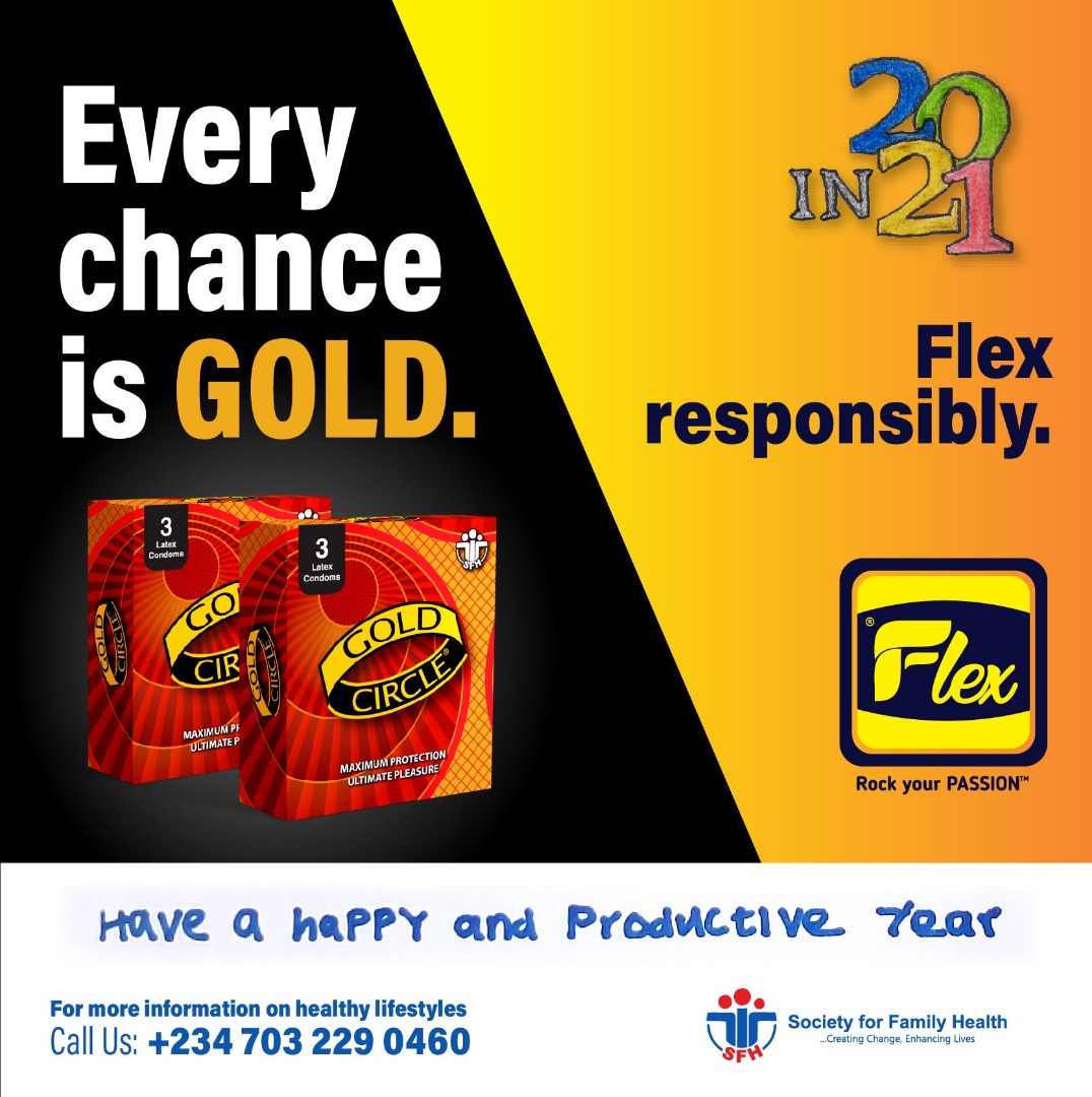 Flexnigeria's tweet photo. Every chance is GOLD. #thenewGoldCircle
Flex responsible.
#useflexcondom
#GoldCircle https://t.co/7YzDf5uK5d