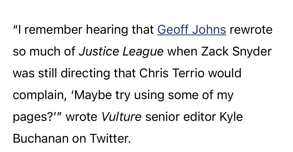 NOW. Onto Justice League, there were reports which were confirmed that GJ was rewriting pages on the fly which even annoyed Chris Terrio. 1/2