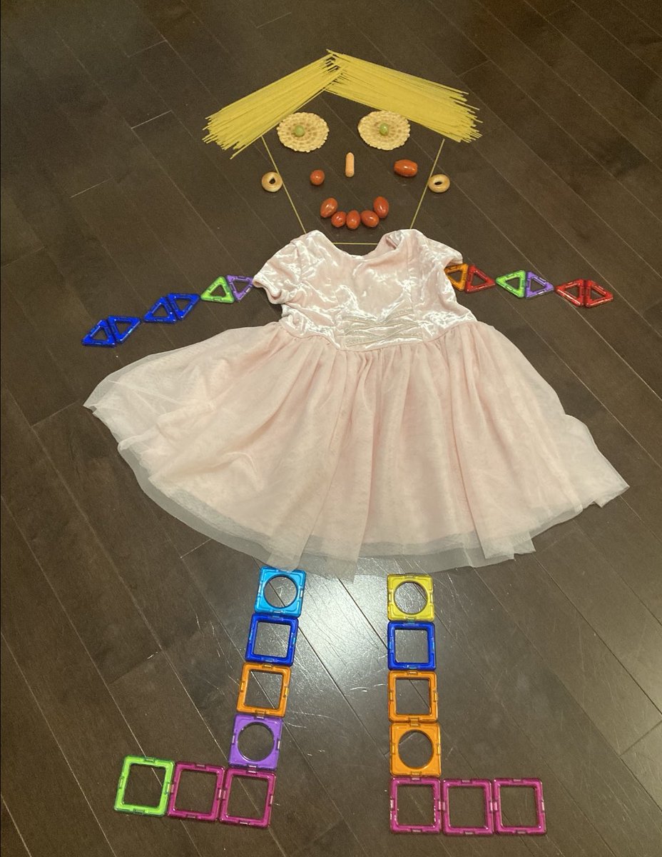 InspirationsinK's tweet photo. Look carefully...one of the children included her brother in her creation!  This is one of our favourite at home learning activities! ❤️ @MsTRibeiro https://t.co/m06d26Q6fC
