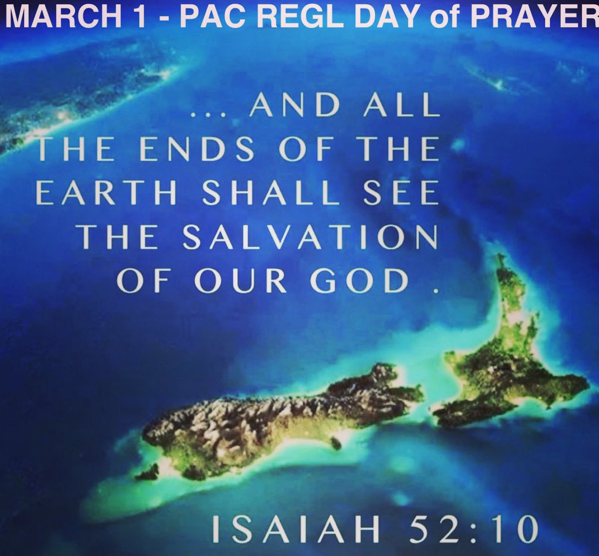BeckySBuckland's tweet photo. JOIN us on the first MONDAY of March, 2021 as we launch the PACIFIC REGIONAL DAY OF PRAYER! #PAC4Him #everyinhabitedisle #everypeoplegroup #letswinourislandstogether https://t.co/DK8KuCXYeK