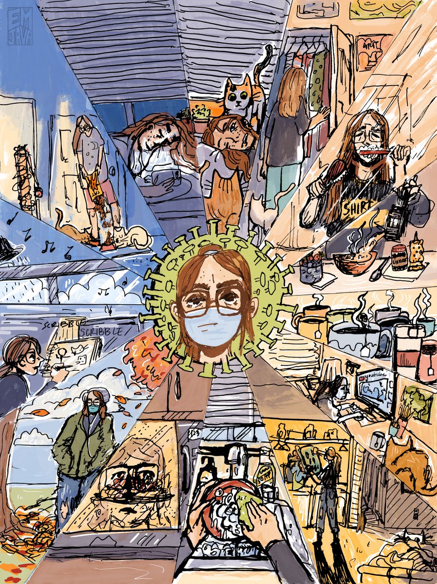 Emi_java's tweet photo. #PortfolioDay 
Hi! I'm Emily Javaruski, an illustrator in NJ :) I'm newly graduated &amp; interested in freelance editorial illustration. I love drawing pieces in ink, that have a lot of details and energy in them. 
https://t.co/2lngNiFoPz 
emjavaruski@gmail.com  
Thanks! https://t.co/d9iswC14a9