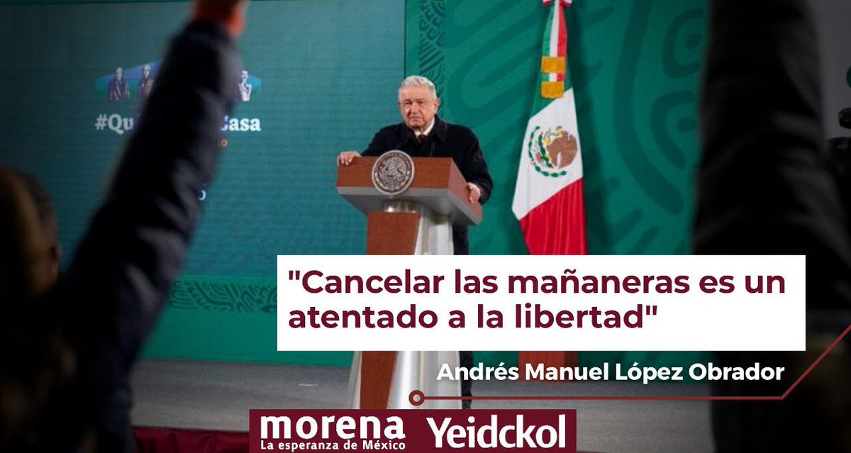 "La libertad cuesta muy cara, y es necesario, o  resignarse a vivir sin ella, o decidirse a comprarla por su precio " José Martí
L@s mexican@s pagamos el precio de la libertad, nadie puede limitarnos el derecho a la información por medio de las mañaneras. #Yeidckol <a href="/lopezobrador_/">Andrés Manuel</a>