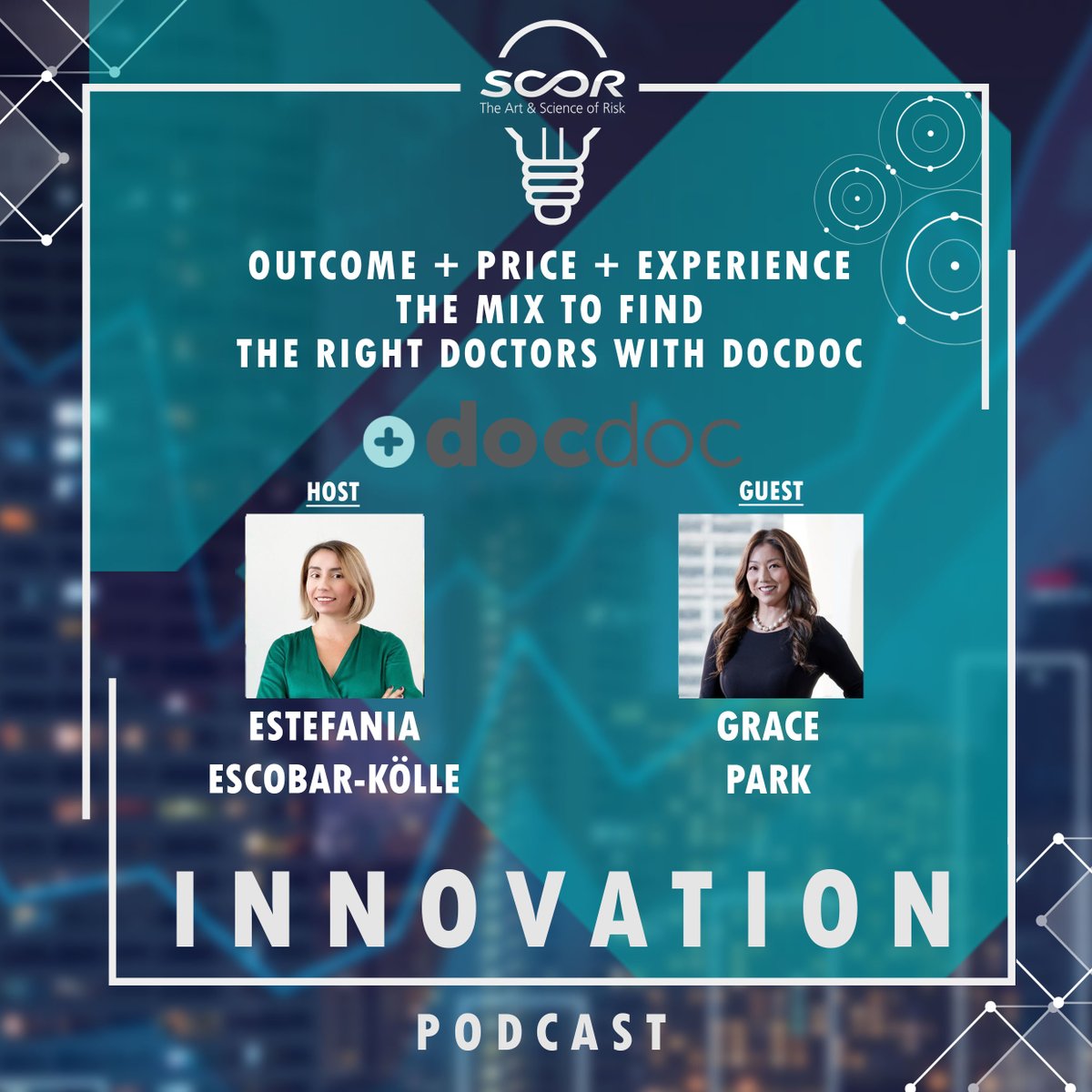 Our President @graceparkdocdoc sat down with @SCOR_SE to discuss DocDoc which provides transparency in healthcare.
#DocDoc #patientfirst #patientintelligence #insurance #insurtech #insurers #healthcare #interview #podcast #entrepreneur #femalefounders #womeninbusiness