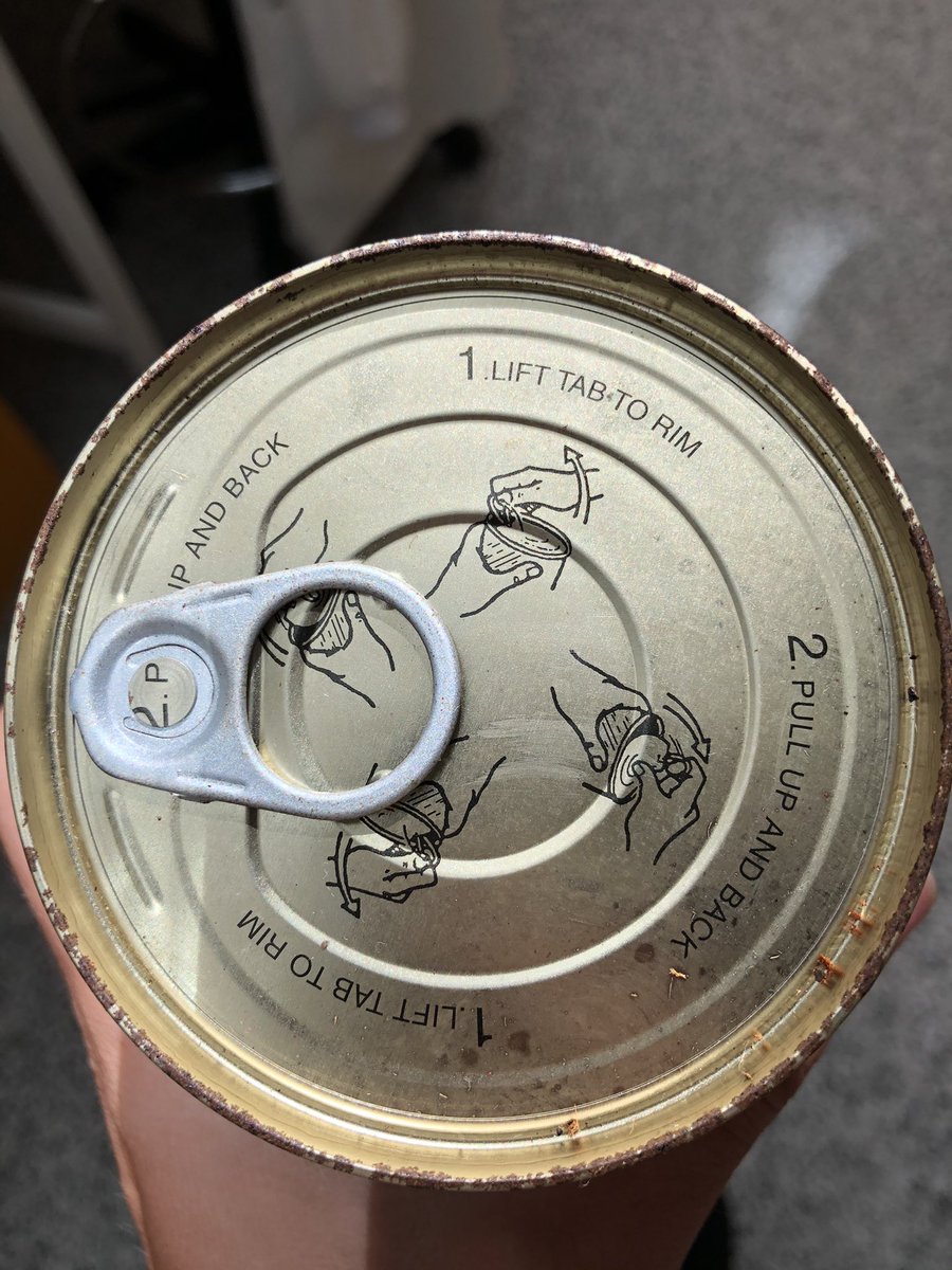 Does anyone else think it’s hilarious that <a href="/SigmaAldrich/">Sigma-Aldrich</a> gives instructions on how to open their cans? Like, if you can’t open the can maybe you shouldn’t be handling dangerous chemicals... 
#chemistry #RealTimeChem