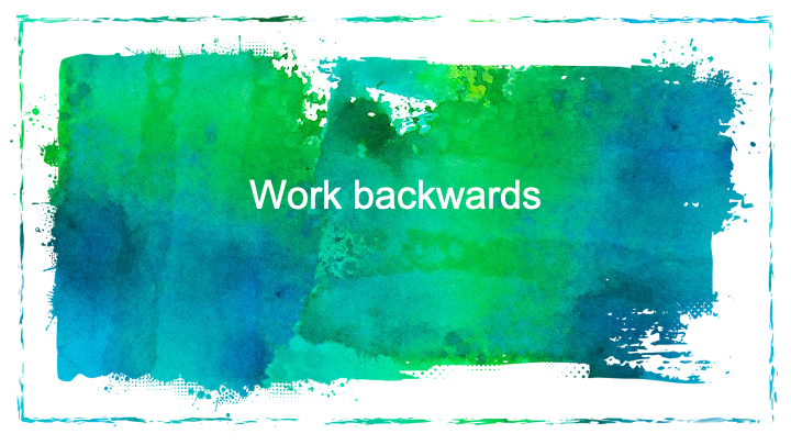 To figure out your plan, work backwards from your ideal 5 year self. What do you need to do to get there?