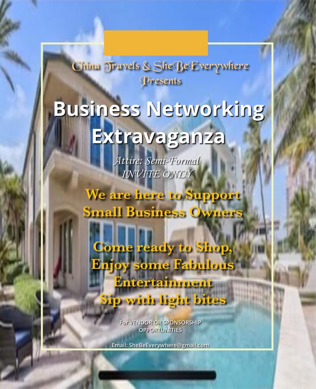 Networking Extravaganza for Black Owned Businesses &amp; Artists to use a platform for publicity &amp; exposure.
This is a free event to attend but please shop with our vendors. 
January 23rd 2021
7PM -1AM
RSVP : Shebeeverywhere@gmail.com 

#Networking #Event #SheBeEverywhere