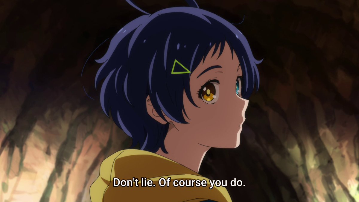 Simple yet classic imagery of an escalator going down to signify that we're going to be delver deeper into Ai's mind. What exactly is the topic that she has so submerged in the back of her head? The need for a friend as revealed by the dialogue!