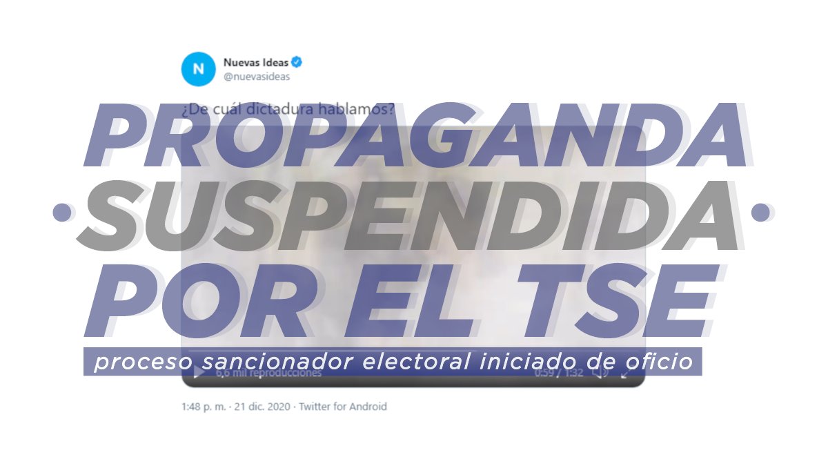 TSEElSalvador's tweet photo. #Elecciones2021 | El TSE en ejercicio de su potestad sancionatoria ordenó el inicio de un procedimiento sancionador electoral de oficio por presunta comisión de propaganda electoral anticipada (Art. 175, CE).

Se adjunta imagen del anuncio al cual aplican las medidas cautelares. https://t.co/jPmFs2O9xh