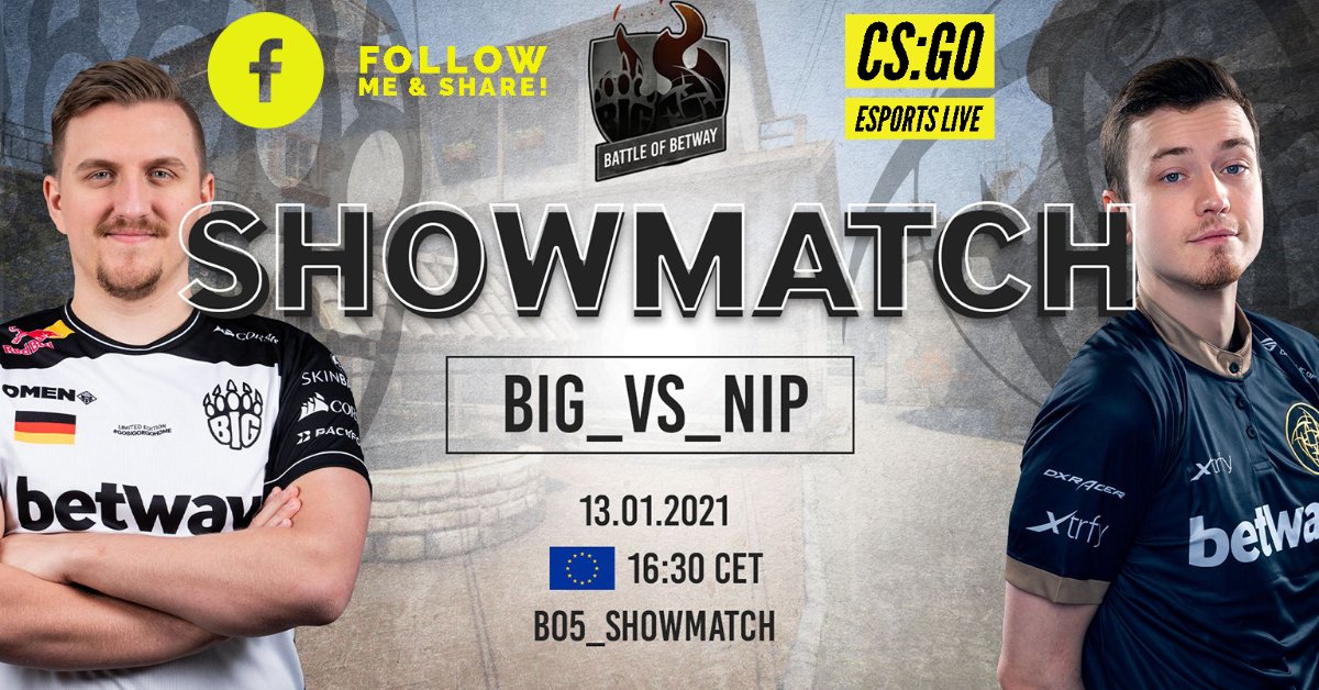 CSGO_SportsLive's tweet photo. 📣NEXT MATCH:
🔥BIG Clan🇩🇪 🆚 🇸🇪Ninjas In Pyjamas🔥 
🏆ShowMatch CS:GO - BO5 -
📌MAPS: Aztec - Inferno - Anubis - Cobblestone - Tuscan
ℹ️Supporter: https://t.co/zLVyY9bfY8
🌠New Partner CS:GO&amp;DOTA: https://t.co/QCkhDRts2e
#csgo #eSports #streamers #twitchstream https://t.co/csAAdhlOCX