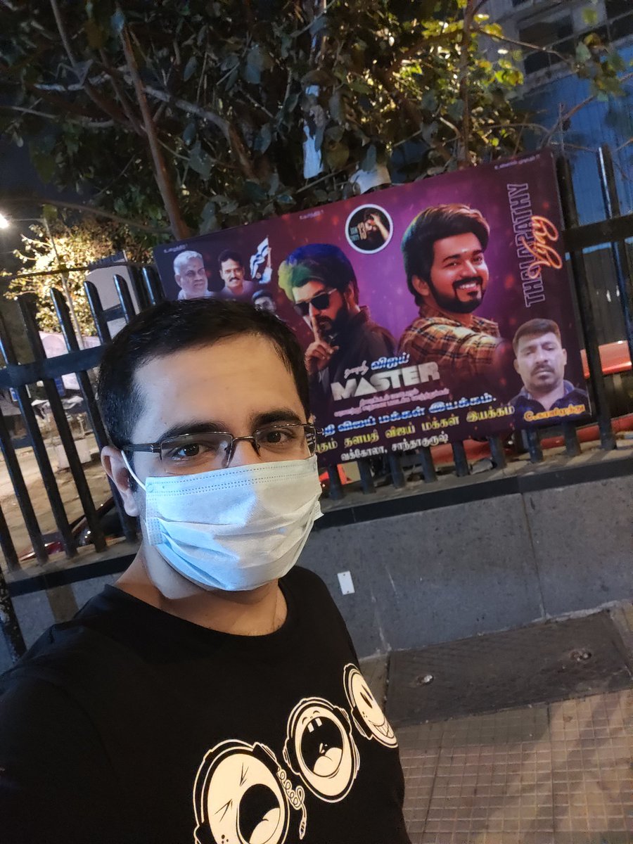 fenil_seta's tweet photo. #MasterinCinemas #MasterRelease #MasterMania #MasterSelfie #MasterPongal #Mass #ThalapathyVijay #Celebration #CinemasAreBack #Master #ThalapathyVsSethupathi @XBFilmCreators @actorvijay @VijaySethuOffl @Dir_Lokesh https://t.co/UmxIpN4ga7