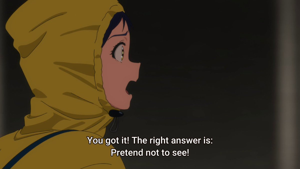 A bit on-the-nose but I like it nonetheless! The pieces start coming together when the announcement happened and Seeno Evils are introduced. Ai saw the bullying that was happening and chose not to report it which ended horribly.