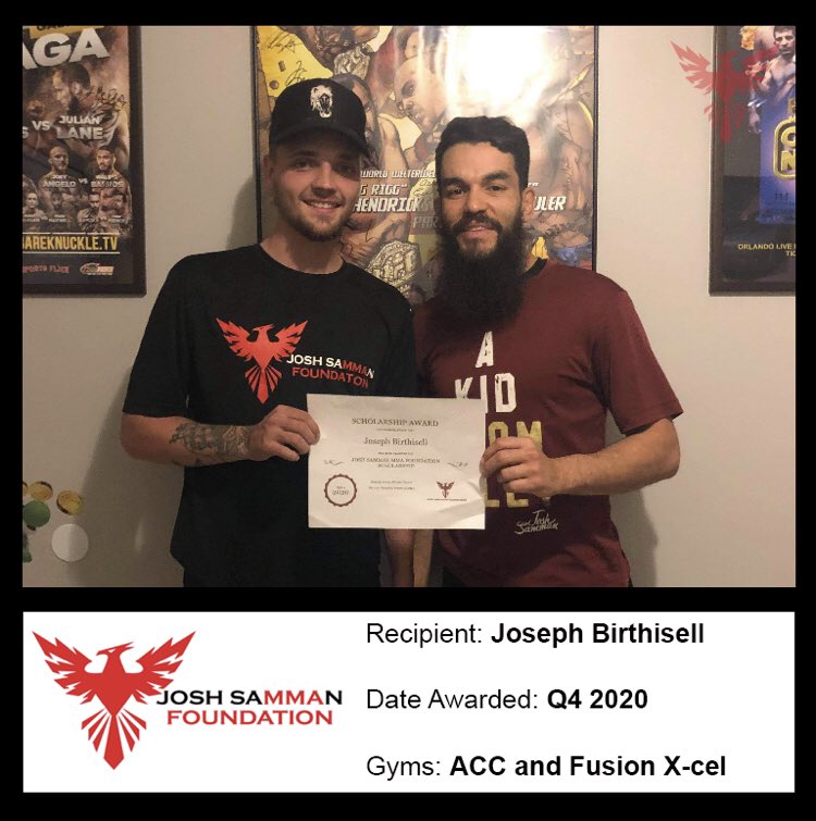 Congratulations to 👊Joseph Birthisell 👊of American Combat Club and Fusion X-cel

APPLY TODAY: sammanmmafoundation.org