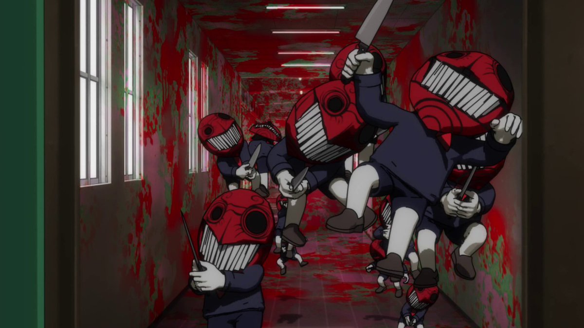 I love how they show the Seeno Evils corrupting the hallway itself as they run around. One really gets the sense of how pretending to "not see evil" can really begin to build regret until it overtakes the mind which it seemingly did with Ai.