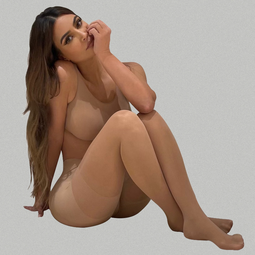 SKIMS on X: Silky smooth and super soft to the touch, @KimKardashian wears  the Full Control Tights and Hosiery Bralette in Clay. Shop Hosiery in sizes  XXS - 4X on Thursday, January