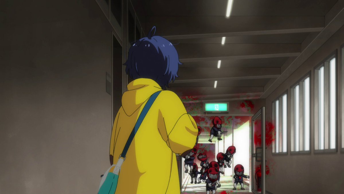 I love how they show the Seeno Evils corrupting the hallway itself as they run around. One really gets the sense of how pretending to "not see evil" can really begin to build regret until it overtakes the mind which it seemingly did with Ai.