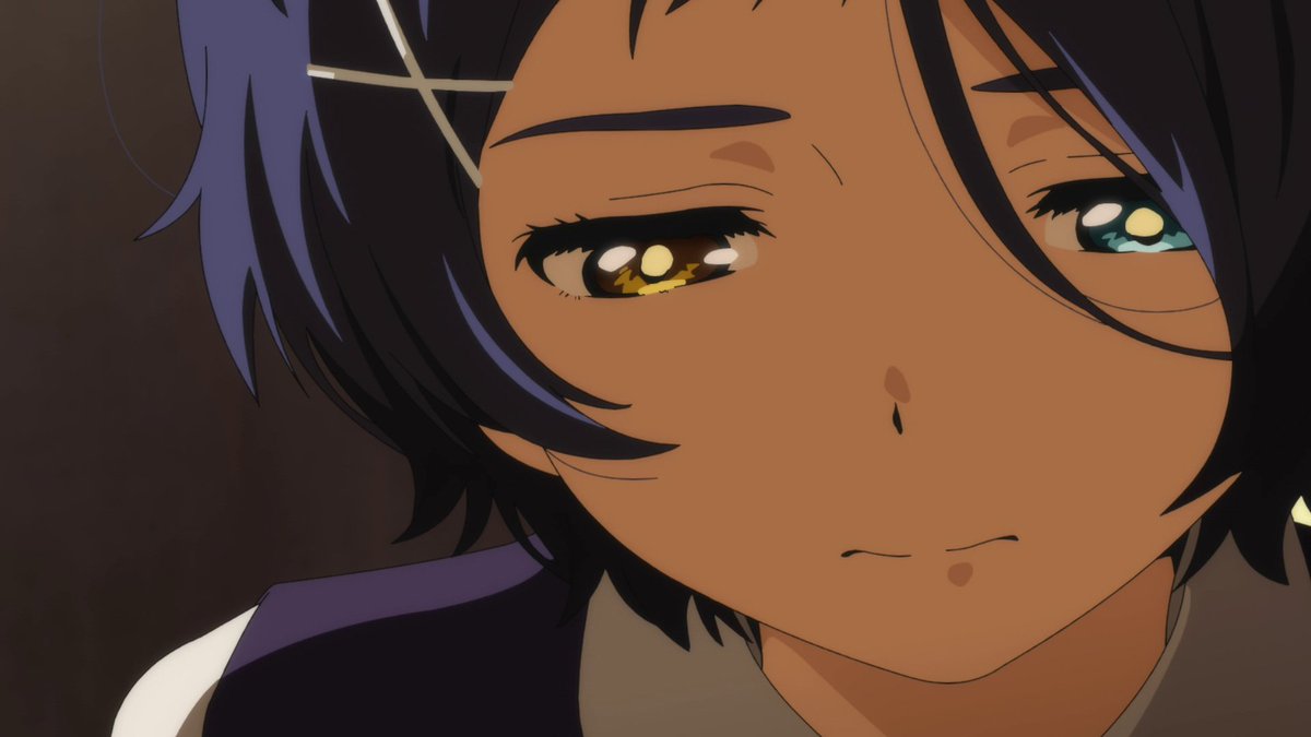 The shots during Ai and Koito's conversation is well shot with Koito either being cut off by the frame or the attention drawn to her feet. This shows how shy Ai is, the camera is taking on her way of looking at Koito, she's averse to direct eye contact as reflected by the shots.