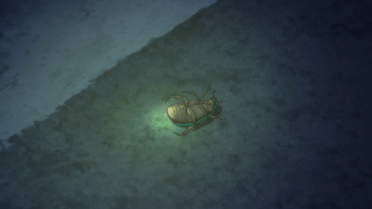 Remember that bug I mentioned earlier? Ai was certainly thinking about Koito in that instant which is why she went through with the burial with the little sprout on top because she wishes Koito was alive. There's so much clever imagery in this show!