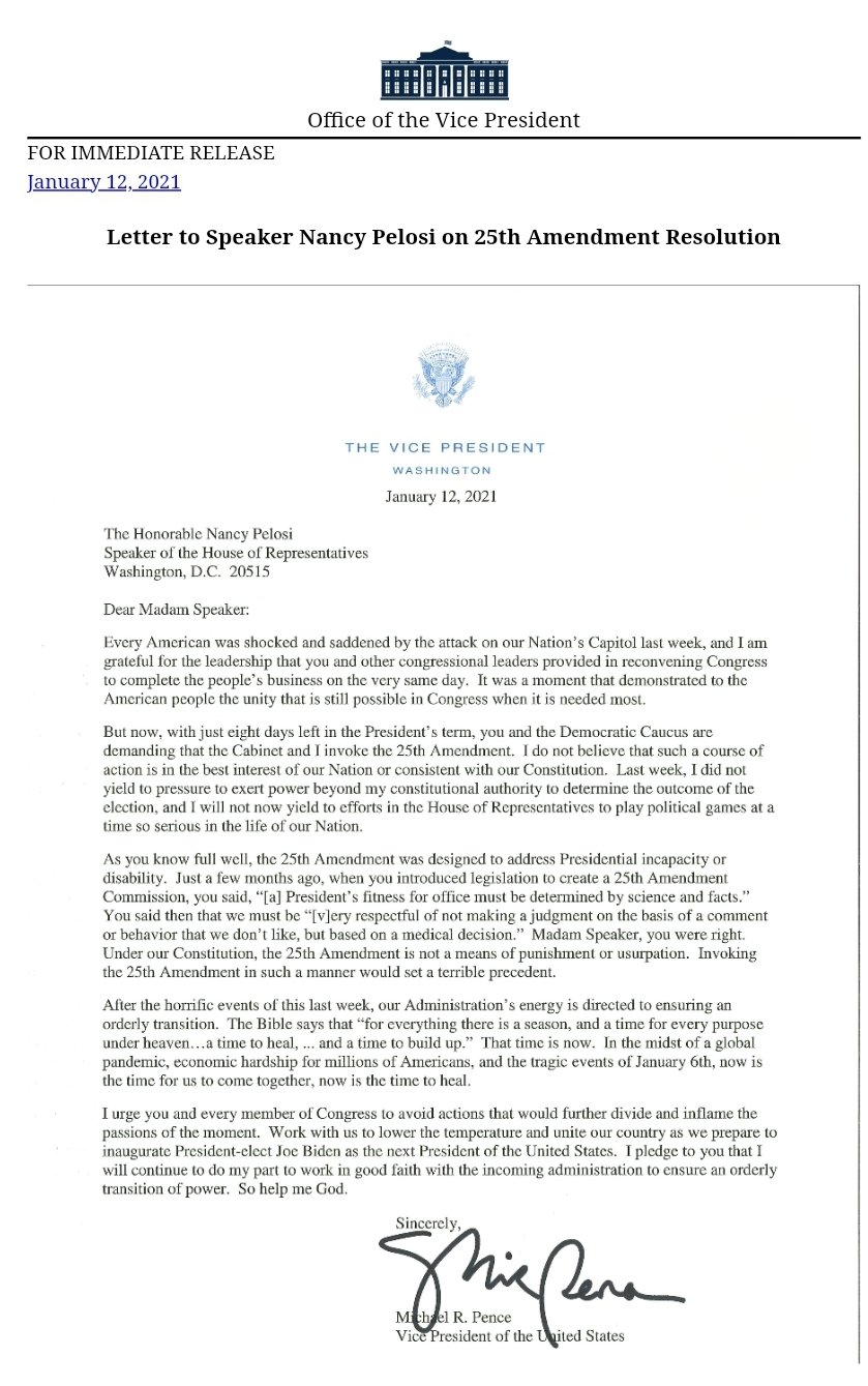 29+ Mike pence letter to pelosi