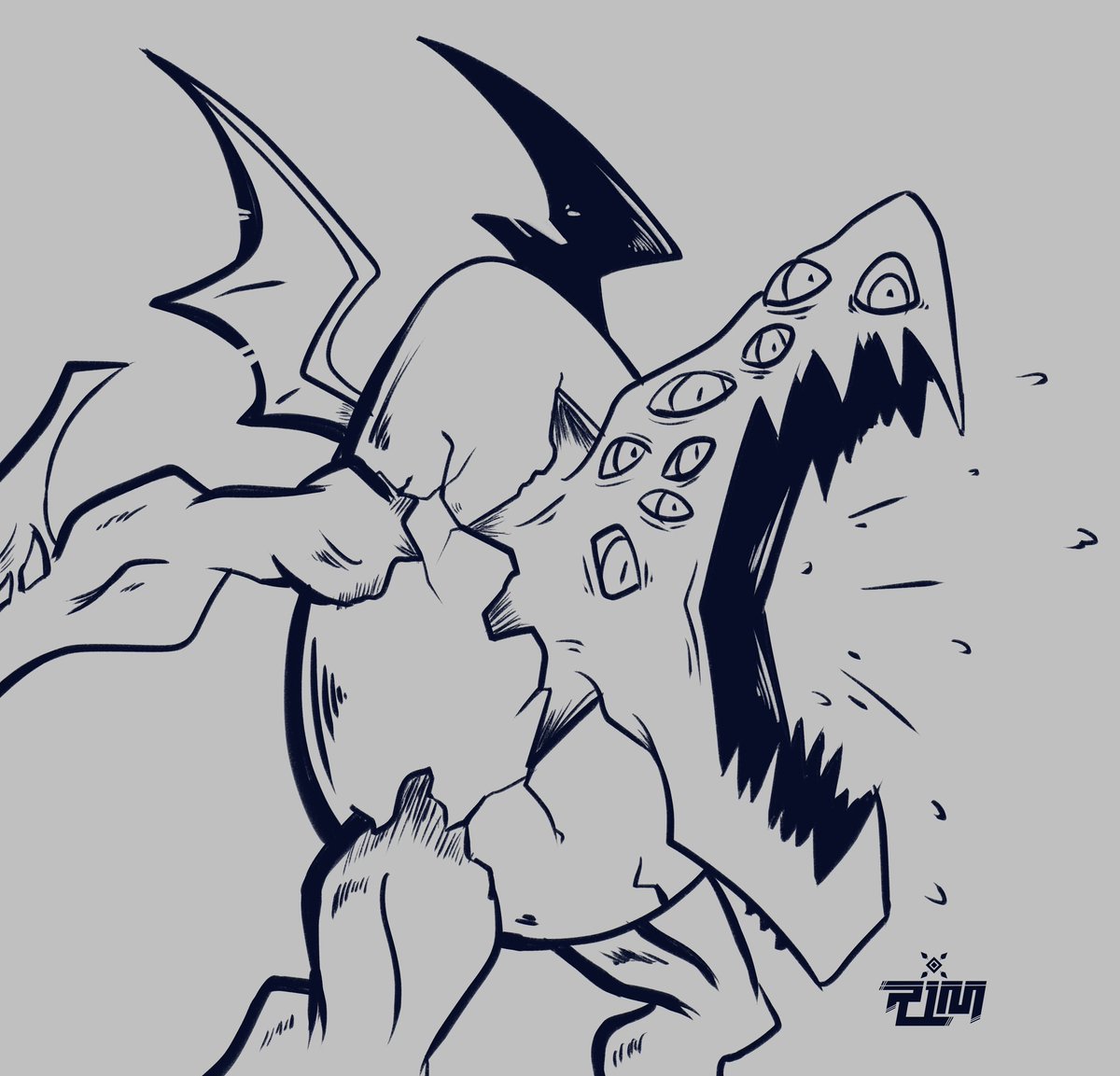 Ridgeone1's tweet photo. Digimon Daily D̶r̶a̶w̶i̶n̶g̶ Sketch #12
👿 Devitamamon 👿
☠️
#Digimon #デジモン #devitamamon #デビタマモン https://t.co/Vqyu4e0yE4