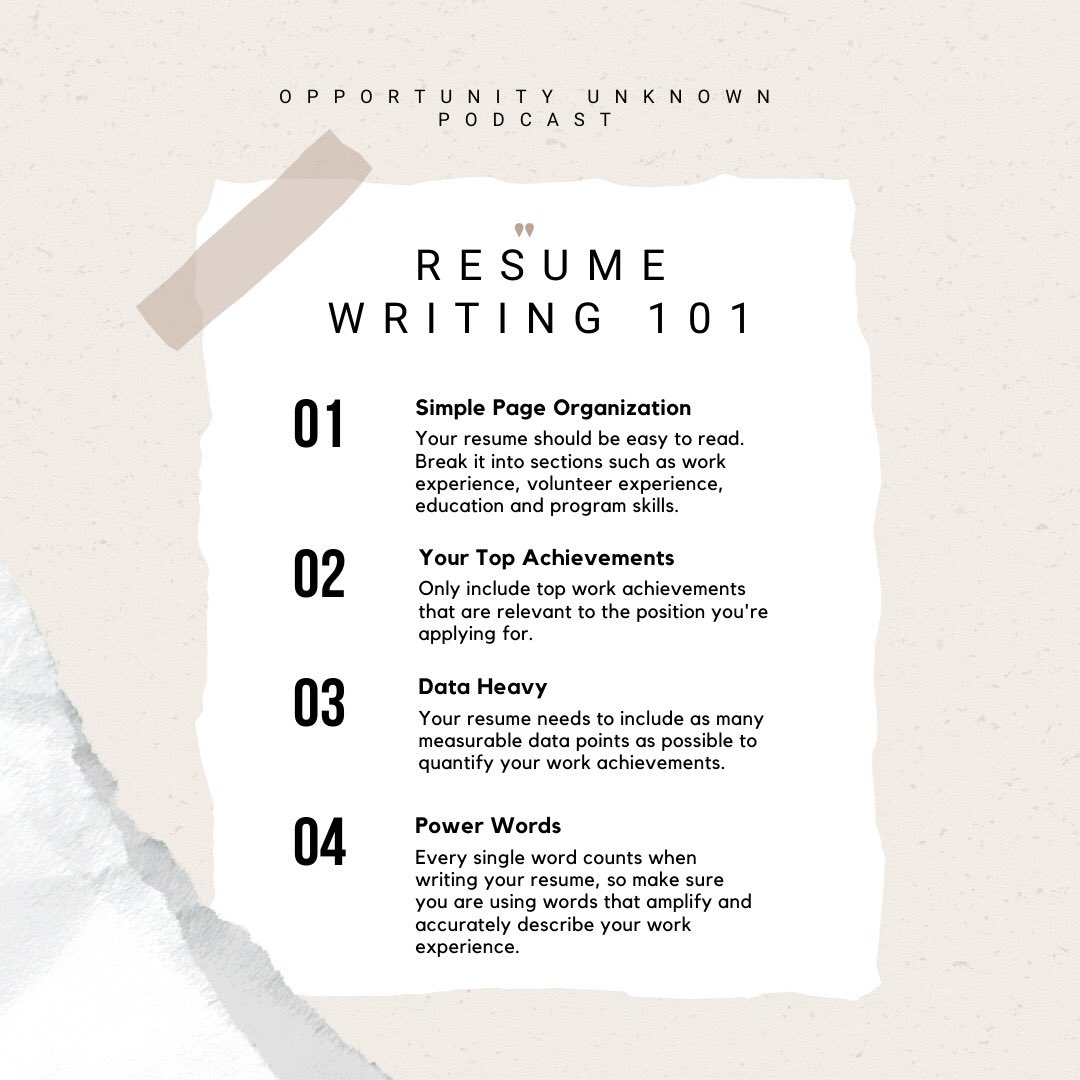 oandupodcast's tweet photo. Need help creating a resume? How about updating a new one? 

We’ve got you covered! https://t.co/A0MjYdSdYs