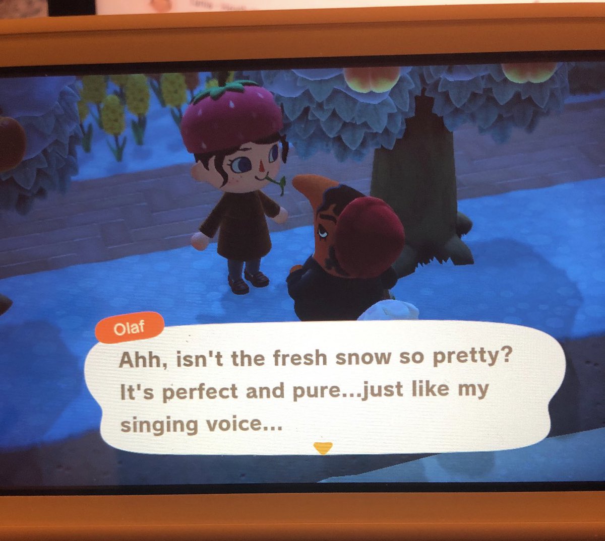 I was doing a late vocal rehearsal for the two person musical I’m in and my sister sent me this should I be offended or honored?