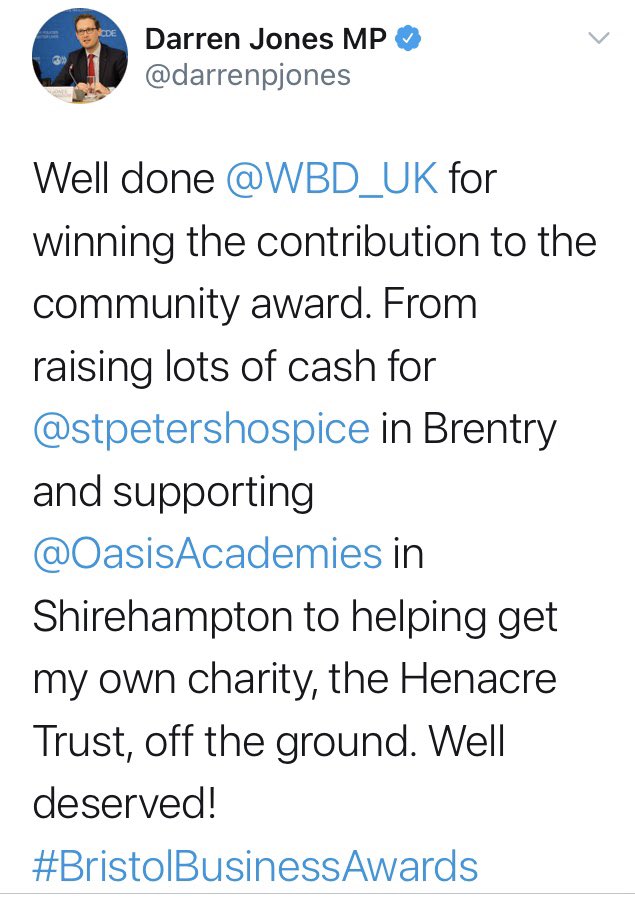 3/4: Incidentally, the Chair Darren Jones MP, who decided against scrutinising Cooper, maintains cordial links with his former employers Womble Bond Dickinson via his charitable Henacre Trust.