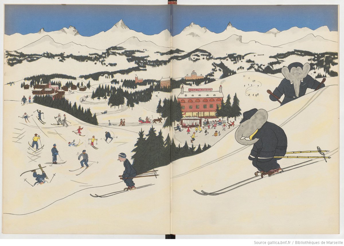 PassesimpleCH's tweet photo. L'historienne Sylvie Doriot Galofaro le révèle dans un article à paraître: en 1937, la reine Céleste et le roi Babar sont venus incognito à Crans Montana, accompagnés de la vieille dame.
https://t.co/xDikLlD2ik https://t.co/K4Sd8UPeLb