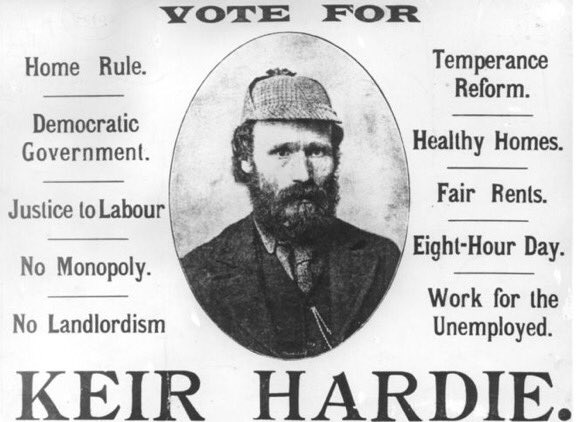 labour_history's tweet image. #OTD 1893. The Independent Labour Party forms, after 120 delegates meet at the Labour Institute in Bradford. 

By creating a national political party, the group aim to represent working class people and put them in Parliament 

Keir Hardie is elected as chairman