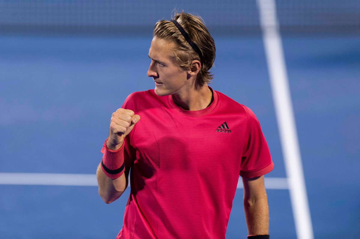 First ATP final for πΊπΈ @SebiKorda!
The dream week continues for the 20-year-old who defeats Norrie 6-3, 7-5.
He'll play Hurkacz tomorrow for the #DBOpen π https://t.co/LThf1EH5Vg