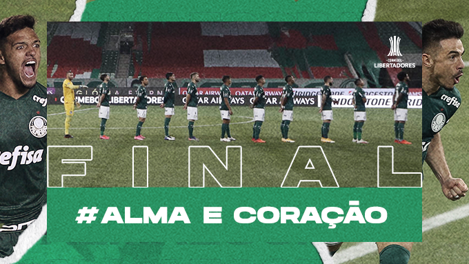 Palmeiras's tweet photo. SEGUIMOS NA BUSCA! 👊
Estamos na final da @LibertadoresBR! Mais do que nunca, foi na #AlmaECoração 

#AvantiPalestra #PALxRIV https://t.co/G6tcWmco72