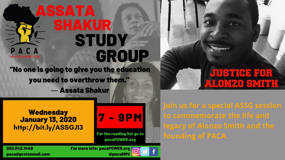 PACAdmv's tweet photo. A special #ASSG Wed, Jan 13 will commemorate the life of #AlonzoSmith &amp; founding of PACA. Alonzo, a lifelong DC resident, was killed by Special Police in 2015. Organizers launched #JusticeforZo campaign leading to the formation of #PACA. Join 7-9pm ET via https://t.co/ZquACbNZgK https://t.co/217h2zbOrd