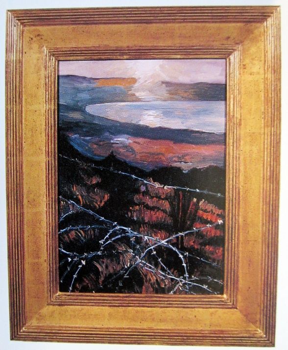 8.‘Borderline’.Photo from a 1994 Reprise Records promotional postcard booklet of Joni's original paintings promoting the release of the album Turbulent Indigo.