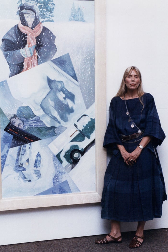 10. ‘Before the Avalanche’ 1990.Featuring Joni alongside her artwork at the Rotunda Gallery. Photo by Mike Floyd.
