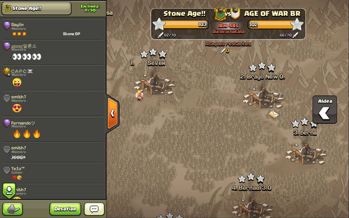 Días intensos para nuestro clan.
2 guerras continuas una en <a href="/No_Dip_League/">No Dip League</a>  y otra en <a href="/wcl_warriors/">WARRIORS CHAMPIONS LEAGUE</a> donde logramos salir victoriosos en ambas.
Gran trabajo por tarde de todos ❤️
Bien jugado por parte de nuestros rivales 
@BadBoysClanCoC 
@AgeOfWarBr1