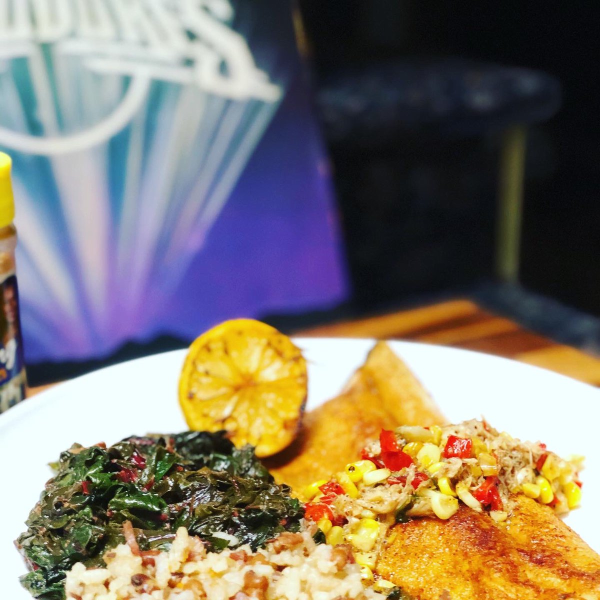 MrChefLobbyist's tweet image. Low Country Monday: Pan Fried Rainbow Trout topped with Blue Crab Confetti and Sea Island Red Pea Hoppin John and Sautéed Red Chard #cheflobbyist #lowcountrycuisine #trout #rainbowtrout #seaislandredpeas #carolinagoldrice #chard #southerncuisine #Hoppinjohn #southernfoodways