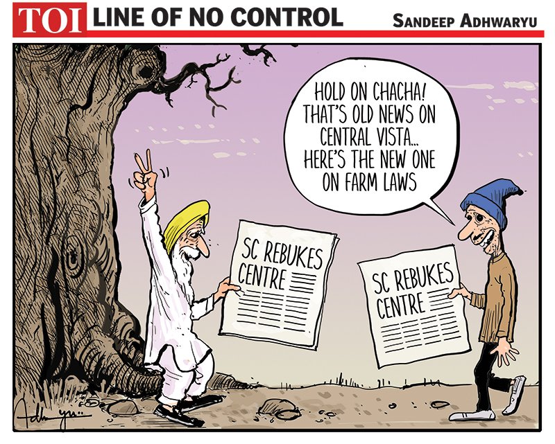 Within a month of staying the Tughlakian Central Vista project, the SC gave its go ahead for it. Now after staying the farm laws, SC has appointed a 4 member committee to mediate. All 4 members have publicly supported the farm laws! Understand why the farmers have no confidence?