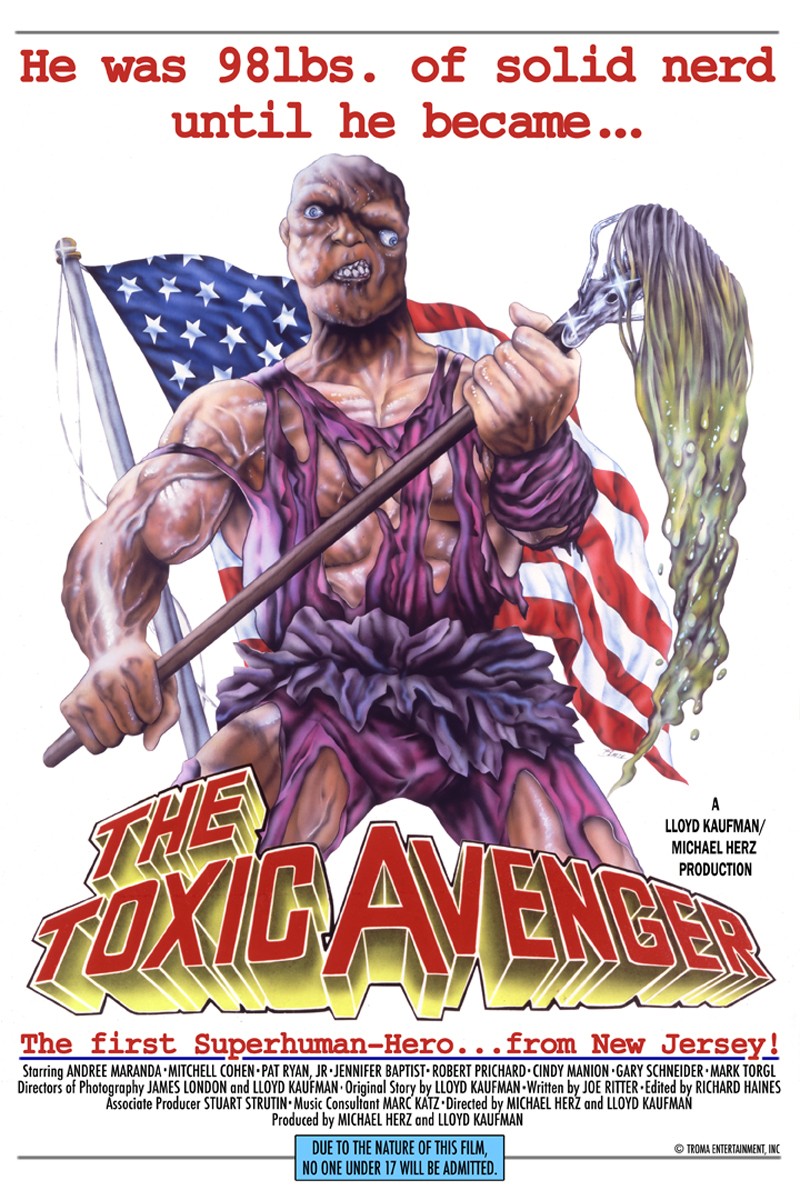 While slime was being integrated into the Nickelodeon brand identity as the 1980s wore on; there was also the emergence of it's 'toxic waste' cousin. Possibly a product of rising environmental concerns, seems like a major example was the Toxic Avenger movie in 1984.
