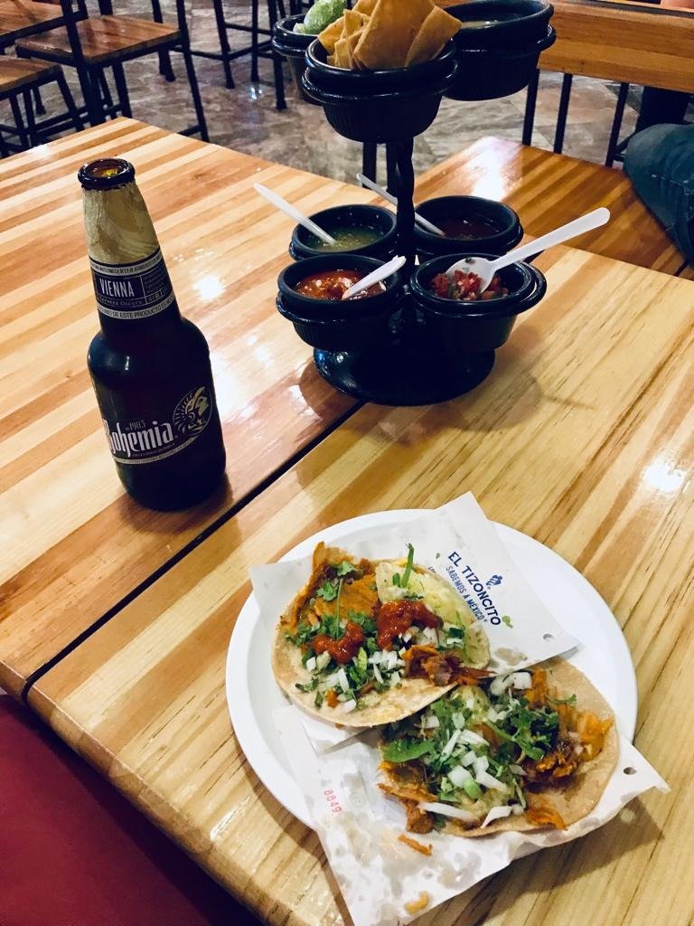 10/ Second place:  @ElTizoncito1966 The "creators" of Al-Pastor tacos put out solid offering Very flavorful meat, and perfect tortilla texture. The Bohemia Oscura is also my go-to for any taco. Stands up to the salsasExtra points: this was the least expensive of the 3