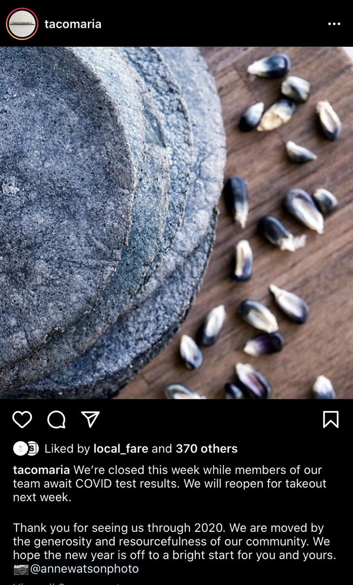 HearMeRoar53881's tweet photo. Thank you Taco Maria for your transparency. Hoping for negative tests and healthy employees. Stay safe OC! #oc #covidoc #eatsafeoc #tacomaria https://t.co/n5hUd6vsAN