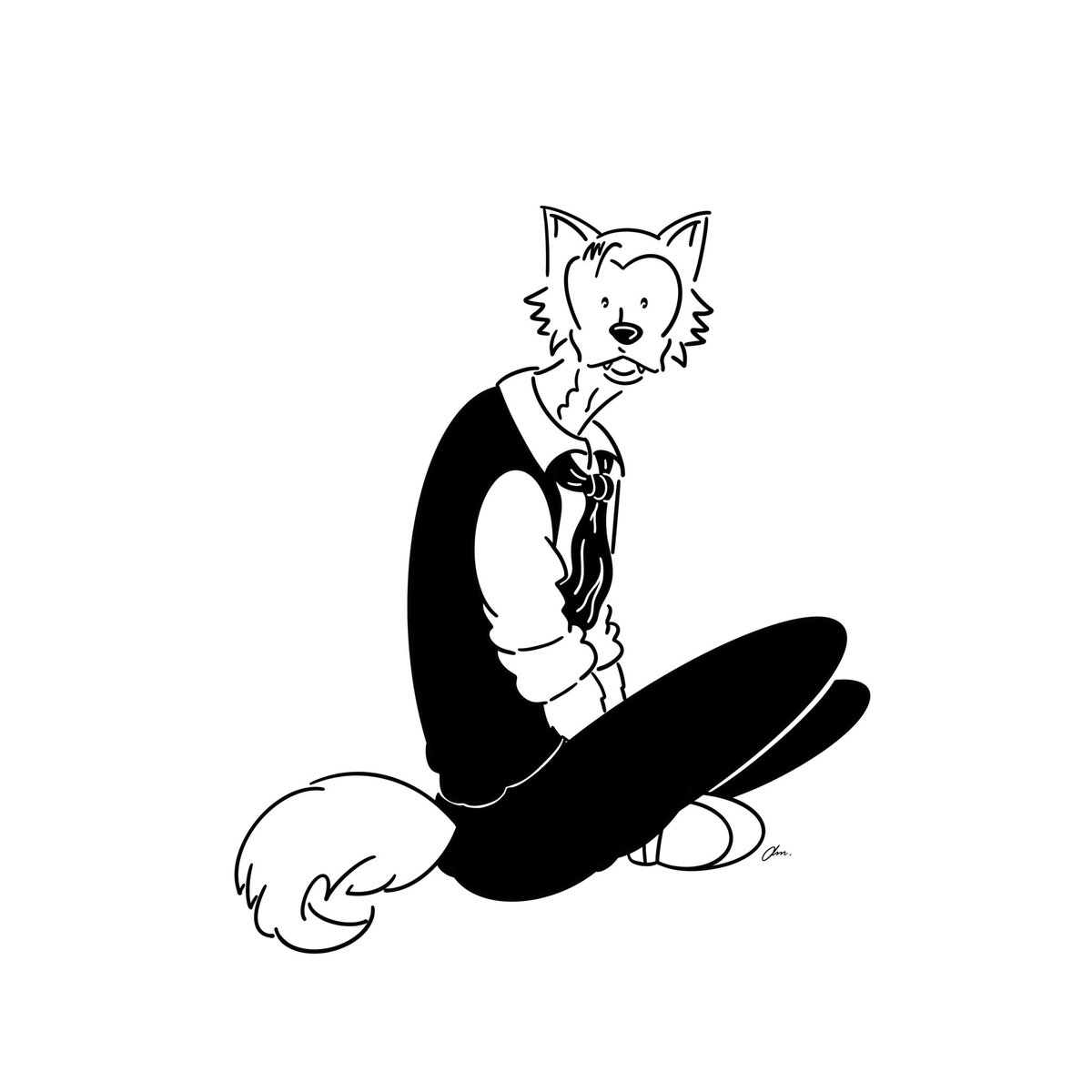 Am アム Beastars Legoshi なんて面白い漫画なんだろう Illust Illustration Illustrator Artwork Lineart イラスト イラストレーター ラインアート デザイン 落書き 挿絵 シンプルイラスト モノクロイラスト Beastars Legoshi ビー