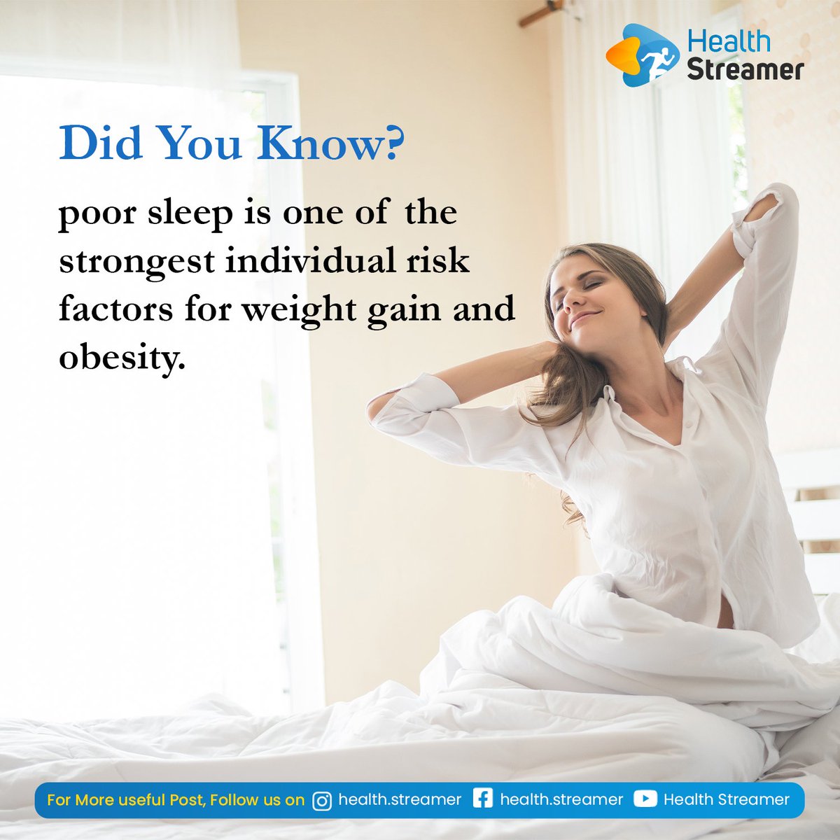 HealthStreamer's tweet image. As we all know a proper sleep is necessary for weight loss and recovery so in that way a poor sleep can lead to regaining weight

#nutrition #bodybuilding  #healthyfood  #fatloss #girlswholift #fitnesstraining #weightlossfood #dietfood #protein #healthyfood #fit #sleepingbeauty