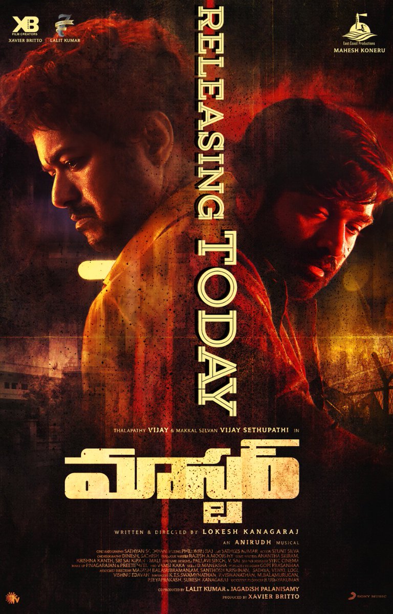 Vamsi Kaka (@vamsikaka) on Twitter photo Thalapathy Vijay's #MasterFilm is an engaging Action Drama filled with many High Voltage Sequences & Emotional Episodes. Vijay's success Streak continues in the Telugu States 🔥 🔥 🔥
<a href="/actorvijay/">Vijay</a> <a href="/Dir_Lokesh/">Lokesh Kanagaraj</a> <a href="/VijaySethuOffl/">VijaySethupathi</a> <a href="/Jagadishbliss/">Jagadish</a> <a href="/smkoneru/">Mahesh Koneru</a> <a href="/anirudhofficial/">Anirudh Ravichander</a> <a href="/MalavikaM_/">Malavika Mohanan</a> Thalapathy Vijay's #MasterFilm is an engaging Action Drama filled with many High Voltage Sequences & Emotional Episodes. Vijay's success Streak continues in the Telugu States 🔥 🔥 🔥
<a href="/actorvijay/">Vijay</a> <a href="/Dir_Lokesh/">Lokesh Kanagaraj</a> <a href="/VijaySethuOffl/">VijaySethupathi</a> <a href="/Jagadishbliss/">Jagadish</a> <a href="/smkoneru/">Mahesh Koneru</a> <a href="/anirudhofficial/">Anirudh Ravichander</a> <a href="/MalavikaM_/">Malavika Mohanan</a>