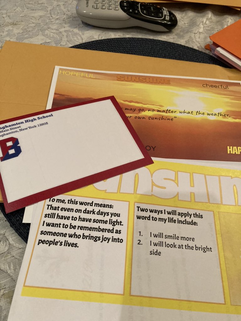 Long days- printing, stuffing, writing Patriot Notes for students after completing #OneWord2021. Impressive work. They touched me.  Sad we won’t have more in person time before the semester ends. One proud BHS teacher #BePatriotProud <a href="/BinghamtonCSD/">Binghamton CSD</a> <a href="/david_garbarino/">David Garbarino</a> <a href="/PaulVVesci/">Paul Vesci</a>