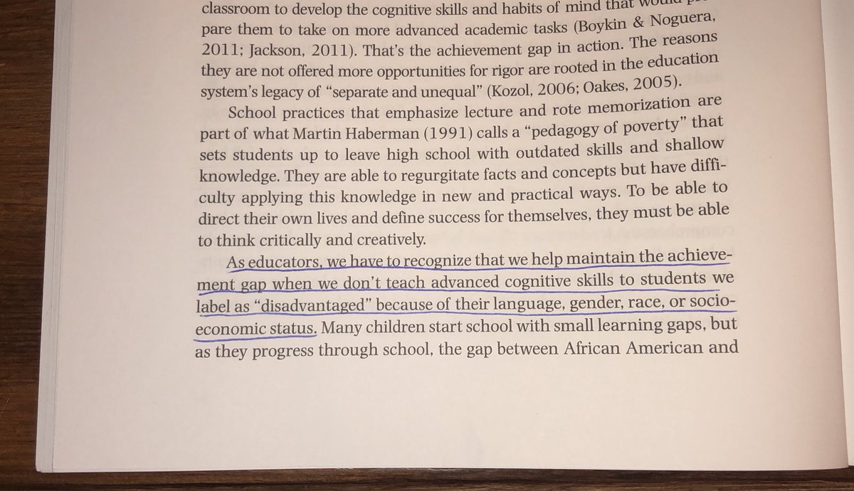bgoodrich_'s tweet photo. Big Takeaway from class and reviewing  notes in the first chapter of @Ready4rigor’s “Culturally Responsive Teaching &amp; the Brain: Promoting Authentic Engagement and Rigor Among Culturally and Linguistically Diverse Students”
#CRTCWU https://t.co/Ui9vrO7ubx