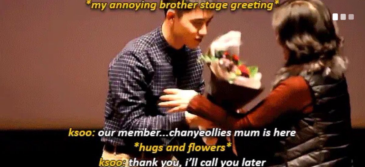 KSOOVIBE's tweet photo. kyungsoo has that special charm which makes everyone love him, particularly exo's moms and sibling 🥺 https://t.co/Jj8Dpm28Rh