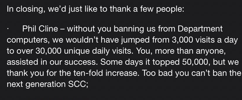 It appears this is the end of the Second City Cop blog... at least in its current format. The author offered a few “thank you’s” on the way out. Topping the list: Former Supt. Phil Cline who by banning the blog on CPD computers caused viewership to soar!