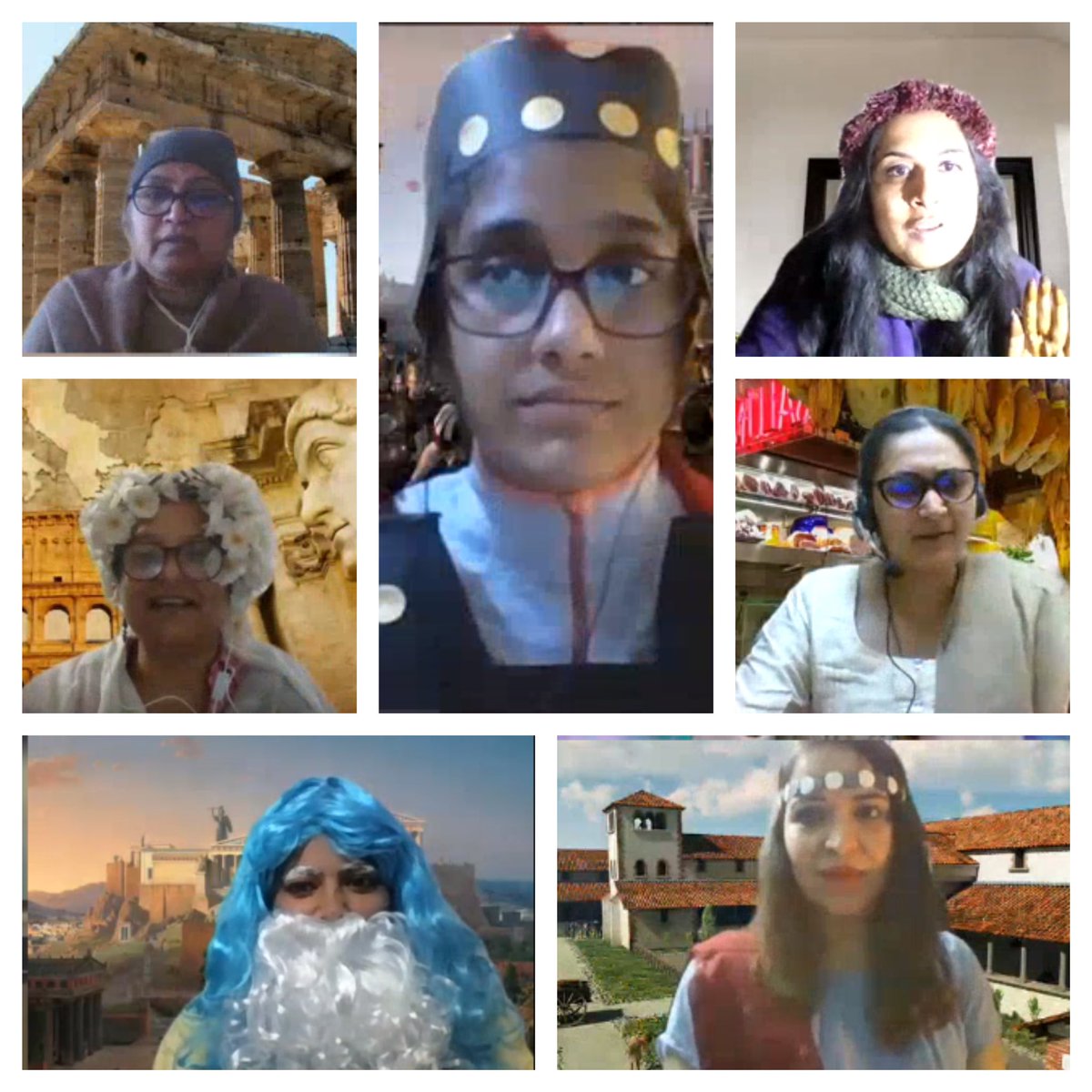 SaigalRidhi's tweet image. Motivated teachers inspire their students and make the learning journey fun. 
Year 3 @TBS_Delhi celebrated Ancient Roman Day. Students learned about Roman social structure, fashion, food, art and architecture. 
#TBSDelhi, #virtuallearning, #loveforteaching