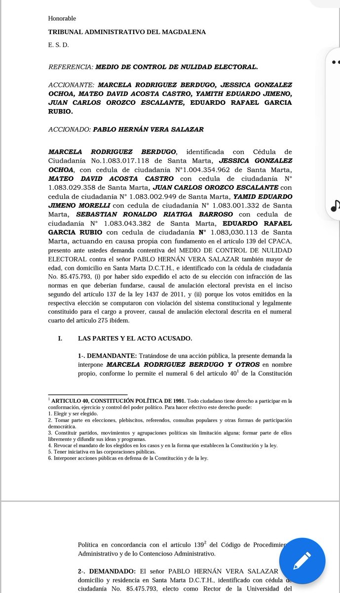 pverasalazar's tweet photo. Nuevo año, nuevas batallas. He sido notificado d 3 demandas contra la designación mayoritaria y contundente como rector d @Unimagdalena. Al parecer lo único que ocupa la atención de las Fuerzas Oscuras es Cambiar al rector. Mientras tanto el Covid y la inseguridad son imparables. https://t.co/ZDcv8LTcNl