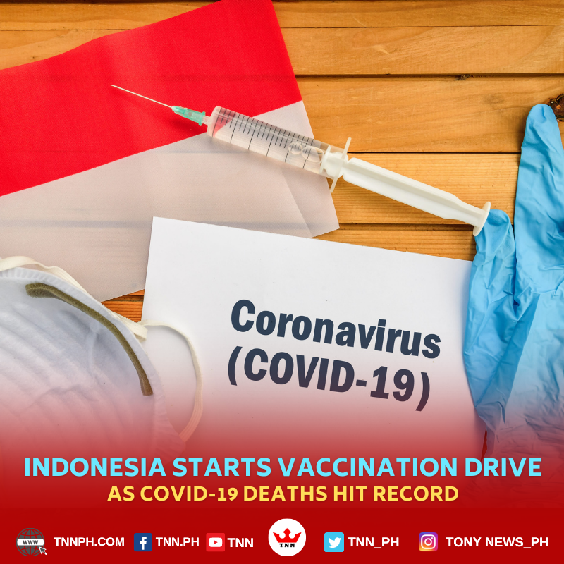 TNN_PH's tweet photo. Indonesia starts a mass COVID-19 vaccination campaign on Wednesday (Jan 13), with President Joko Widodo to receive the first shot of an ambitious drive launched amid record deaths from one of Asia's most stubborn epidemics. https://t.co/wkd2Ybih2I