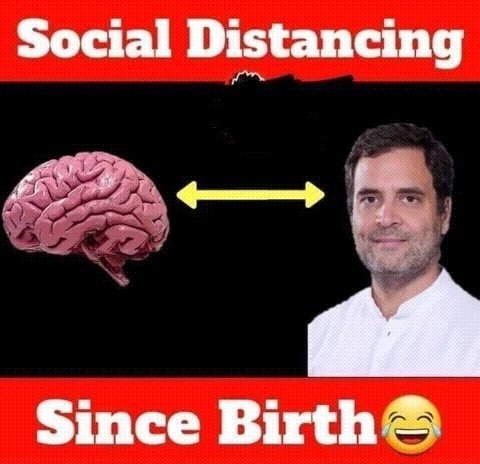 RT @Bjp4Dpi: Rahul gandhi follows social distancing by Birth 
#Goback_Rahul #Goback_Rahul https://t.co/FLm40XEGq9